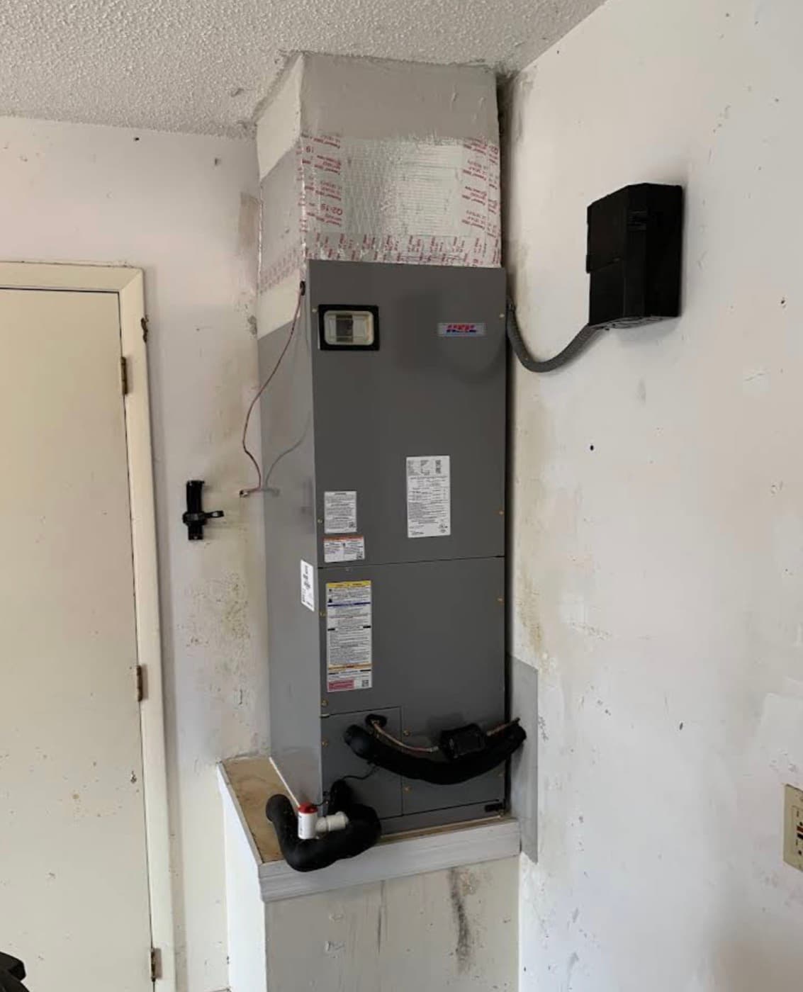 Indoor air handler installation